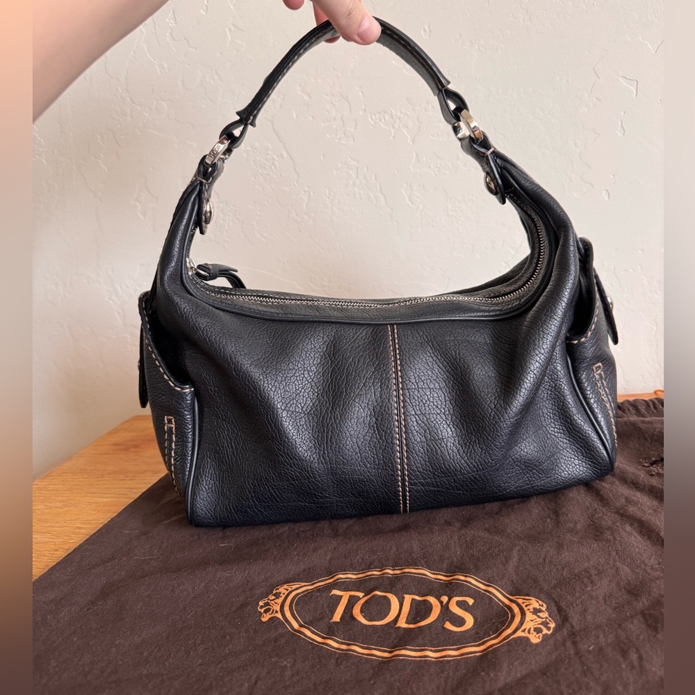 SOLD - Tod's Black Leather Shoulder Bag
